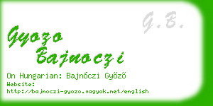 gyozo bajnoczi business card