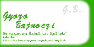 gyozo bajnoczi business card